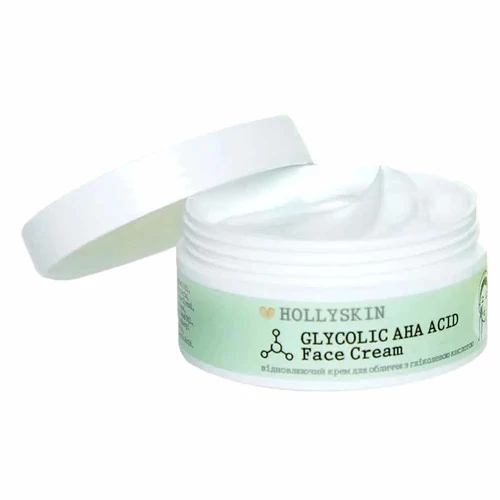 Крем восстанавливающий HOLLYSKIN для лица с гликолевой кислотой Glycolic AHA Acid Face Cream - Фото №1