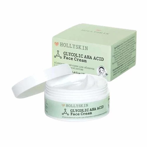 Крем восстанавливающий HOLLYSKIN для лица с гликолевой кислотой Glycolic AHA Acid Face Cream - Фото №3