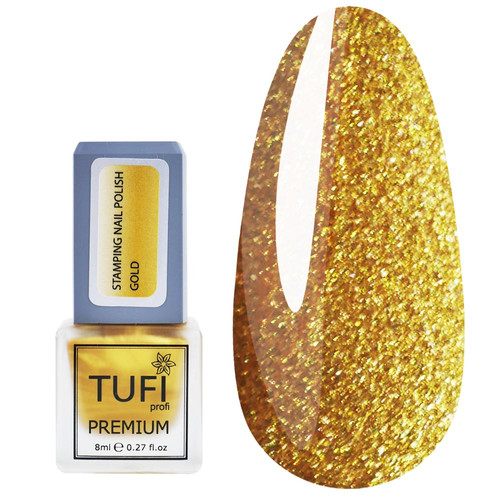 Лак для стемпинга TUFI profi Золотой 8 мл (0295880)