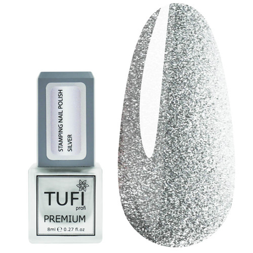 Лак для стемпинга TUFI profi Серебряный 8 мл (0295882)