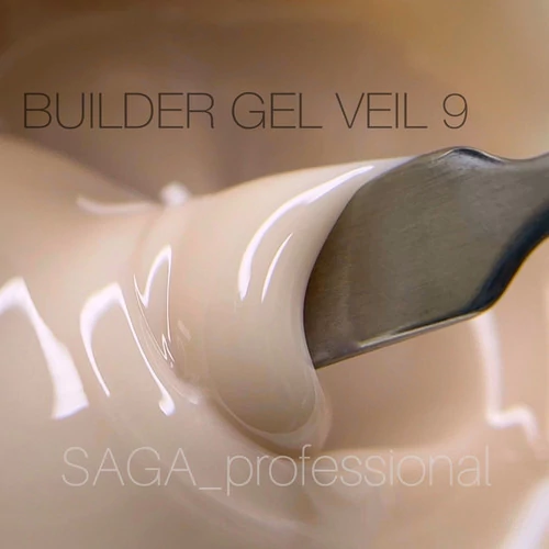 Гель для наращивания SAGA Builder Gel Veil №09 Milk молочно-бежевый 15 мл (2000994876771) - Фото №2