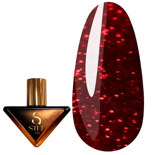 Гель-лак Steffani Color Gel polish №09 рубіновий з мікроблиском 9 мл (SGP09-09)