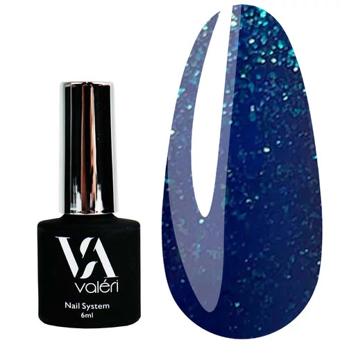 Гель-лак VALERI Color №115 темно-синий с микроблеском 6 мл (VA115) - Фото №1