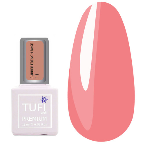 База TUFI profi RUBBER FRENCH BASE 11 Спелый Абрикос 15 мл (0227147)