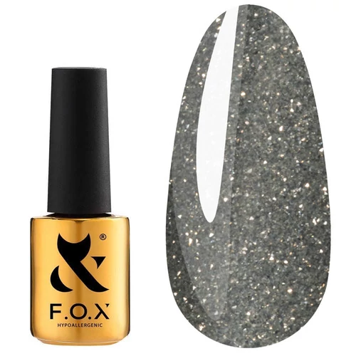 Гель-лак FOX Sparkle №005 серый с шиммером 7 мл - Фото №1
