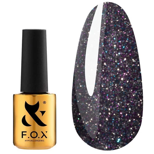 Гель-лак FOX Sparkle №008 фиолетовый с шиммером 7 мл - Фото №1