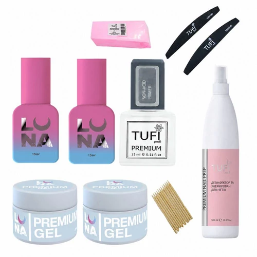 Набір для нарощування гелем LUNA moon Premium Gel