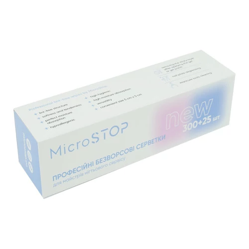 Салфетки MICROSTOP безворсовые для маникюра (300+25) - Фото №3