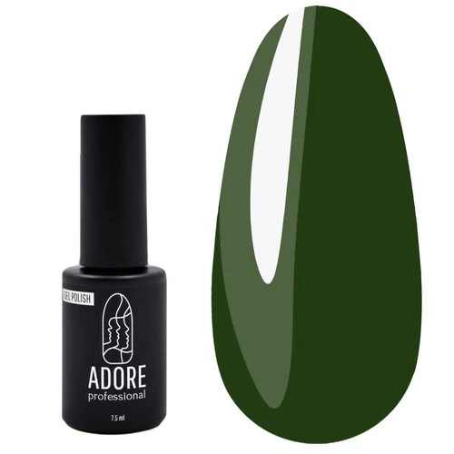 SALE Гель-лак ADORE №372 темный хаки 7,5 мл (2101010024036) - Фото №2