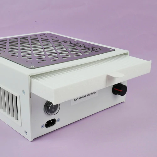 Вытяжка для маникюра TUFI profi PREMIUM ND900FC настольная с фильтром и металлической решеткой белая 95 Вт (0306921) - Фото №4