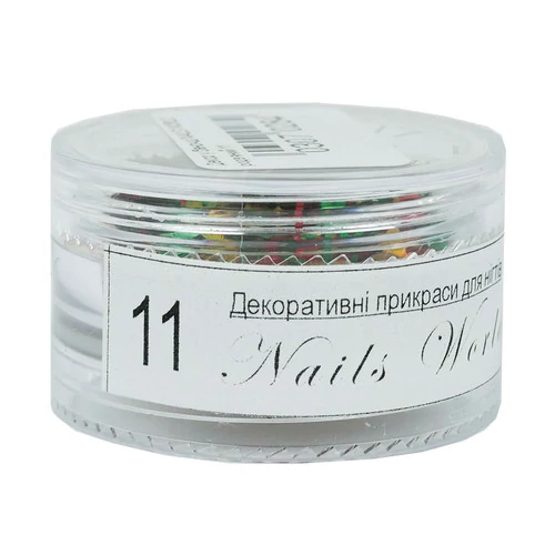 Декор для ногтей в баночке NAILS WORLD рождественский 11 - Фото №3