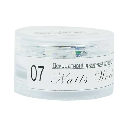 Декор для ногтей в баночке NAILS WORLD рождественский 07 - Фото №3