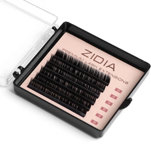 Ресницы ZIDIA Premium Lash Extensions для наращивания  (6 лент) М0,1 х 9 mm - Фото №3