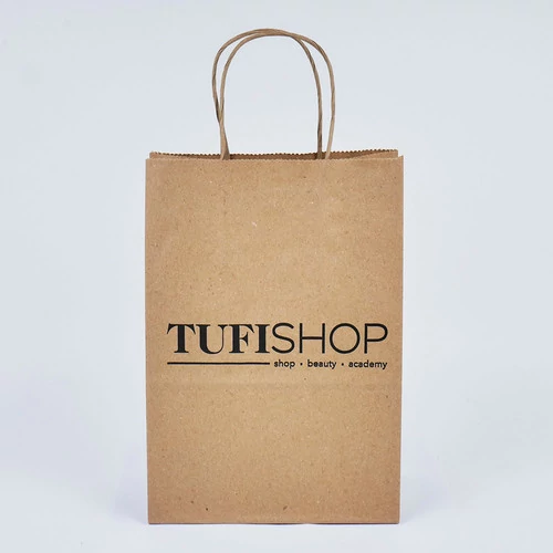 150*90*220 мм (TUFI shop) - крафт-пакет с ручками с печатью 1+0 - Фото №3