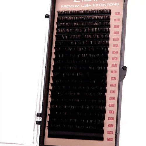 Ресницы ZIDIA Premium Lash Extensions для наращивания  (20 лент) C0,07 х MIX (6-13 мм) - Фото №3
