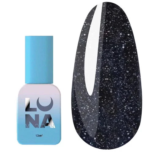 Гель-лак LUNA №210 Reflection черный с серебряным блеском, светоотражающий 13 мл (047-2842-0584) - Фото №1