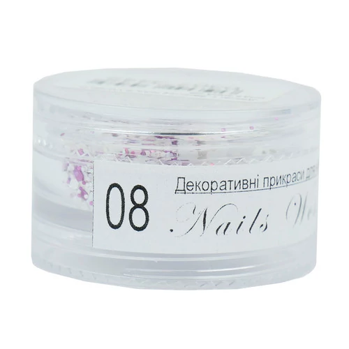 Декор для ногтей в баночке NAILS WORLD рождественский 08 - Фото №3