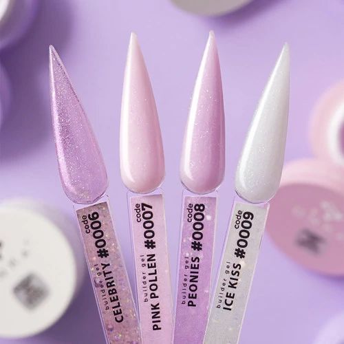 Гель DNKa Builder Gel №0007 Pink Pollen нежно-розовый с шиммером 30 мл (BGD0007) - Фото №3