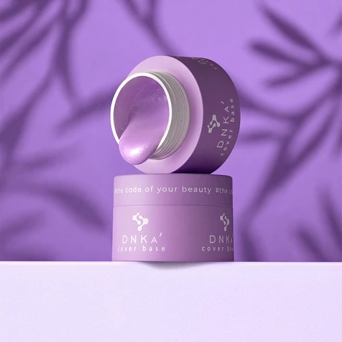 Гель DNKa Builder Gel №0008 Peonies лиловый с шиммером 30 мл (BGD0008) - Фото №2