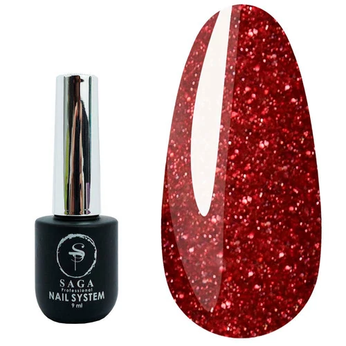 Гель-лак SAGA Fiery Gel №40 красно-бордовый с микроблеском, светоотражающий 9 мл (2000994909721)