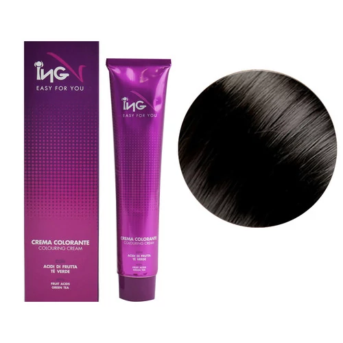 Крем-краска для волос ING Professional Colouring Cream with Macadamia oil 5.003 светло-каштановый байя 60 мл (IN00549) - Фото №1