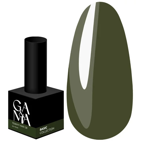 Гель-лак GA&MA Basic collection №028 темный хаки 10 мл (7700242) - Фото №1
