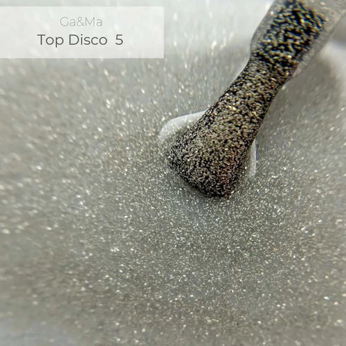 Топ GA&MA Disco SHINE №005 светоотражающий без липкого слоя, с УФ-фильтром молочно серебристый 15 мл (7701458) - Фото №2