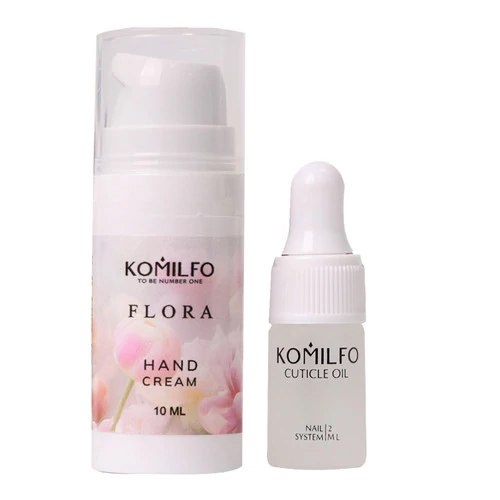 Набор Komilfo Flora крем для рук 10 мл и масло для кутикулы 2 мл (999609) - Фото №1
