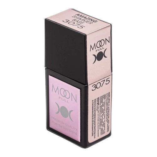 SALE База MOON FULL Amazing Shimmer №3075 нежно-розовый с шиммером 12 мл (5905123020889) - Фото №2