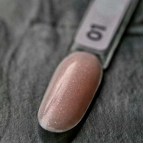 Моделирующий полигель Poly Gel Siller Glitter №01 (бледно-персиковый) 30 мл (u0000006910) - Фото №2