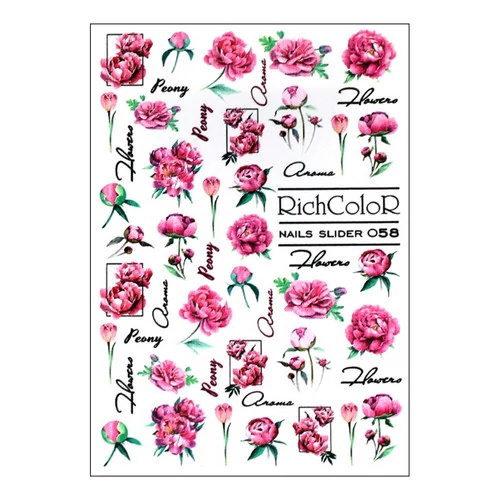 Слайдер Richcolor Nails Slider 058 цветы - Фото №1