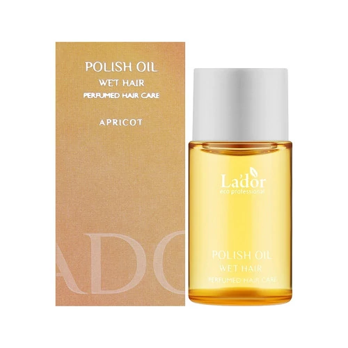 Парфюмерное масло LADOR для гладкости волос с абрикосом Lador Polish Oil Wet Hair Apricot 10 мл - Фото №2