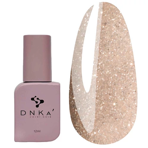База DNKa Cover №0012 светоотражающий нежно-коричневый с серебряным шимером 12 мл (DNKA0012) - Фото №1