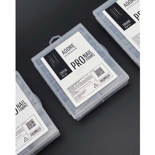 Верхние формы для наращивания ADORE PRO Nail Forms Coffin 120 шт (2101600443643) - Фото №2