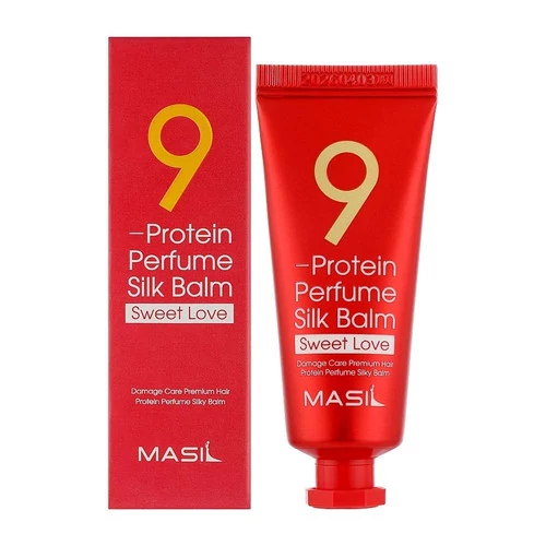 Несмываемый бальзам MASIL для защиты волос с ароматом гибискуса и розы Masil 9 Protein Perfume Silk Balm Sweet Love 20 мл - Фото №2