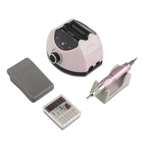 Фрезер для маникюра BUCOS Nail Drill X4 PRO SMOOTH PINK 65W/35000 об. + 6 улучшенных фрез - Фото №1