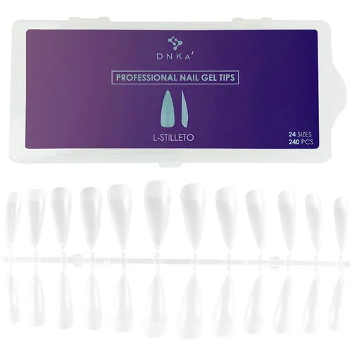 Гелеві тіпси DNKa Nail Gel Tips L-Stilleto 240 шт (NGTLDNKA) - Фото №2