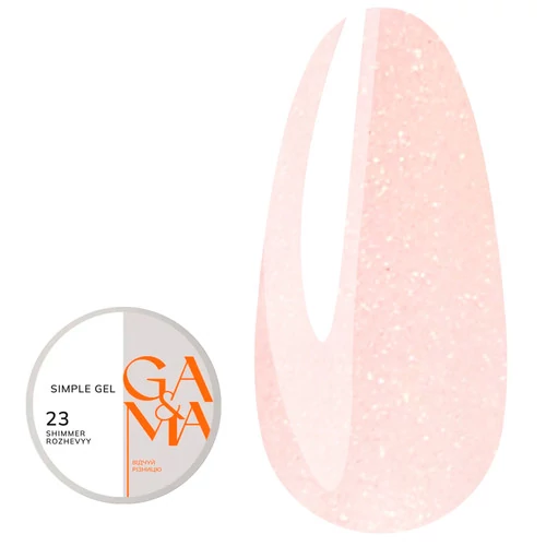 Гель для наращивания GA&MA Simple gel №023 розовый с шиммером 15 мл (7701482) - Фото №1