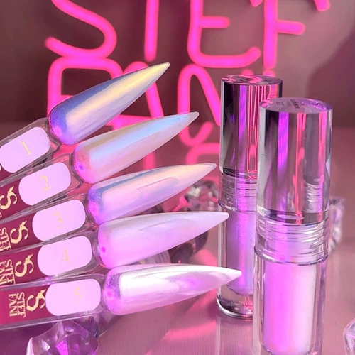 Жидкая втирка Steffani Liquid chrome powder №04 фиолетовый 2 г (LcpS2-04) - Фото №4