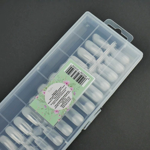 Гелевые типсы TUFI profi Full Cover Soft Gel Tips Квадрат прозрачные 240 шт (0134005) - Фото №2