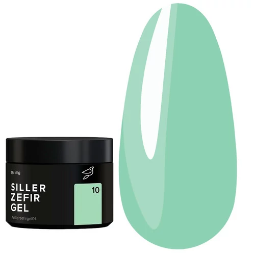 Гель для наращивания SILLER Zefir №10 (банка) светло-зеленый 15 мл (НФ-00019237) - Фото №1