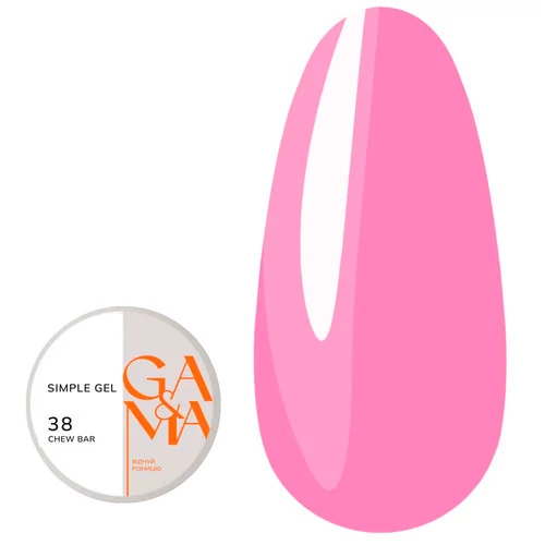 Гель для наращивания GA&MA Simple gel №038 Chew Bar розовый 15 мл (7702614) - Фото №1