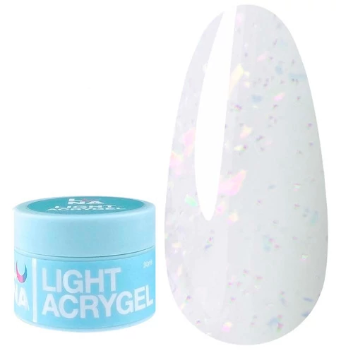 Акригель LUNA Light №39 молочный с блестками светоотражающий  30 мл (249-2410-0875) - Фото №1