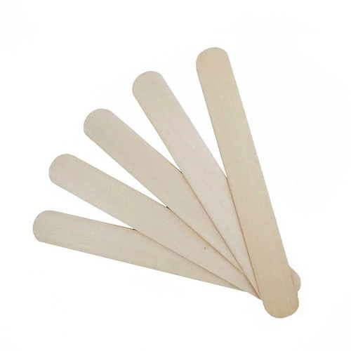 Шпатель Ital Wax деревянный 10х114 мм  MEDIUM  100 шт (D000210) - Фото №1