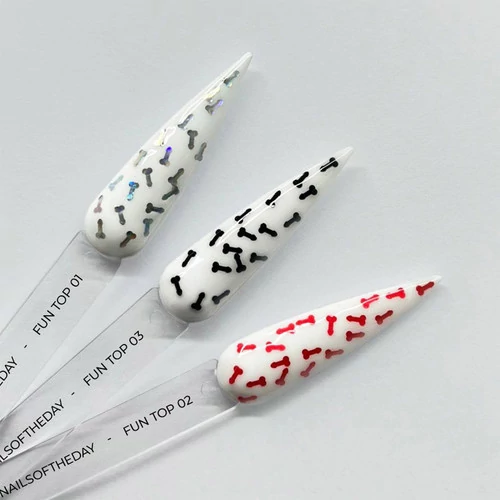 Топ для ногтей NAILS OF THE DAY FUN! №02 красный 10 мл (НФ-00019435) - Фото №2