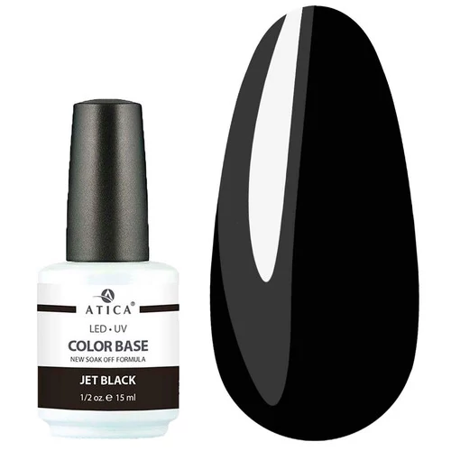 База для ногтей ATICA Color Base Gel Jet Black (soak off) черный 15 мл (89404) - Фото №1