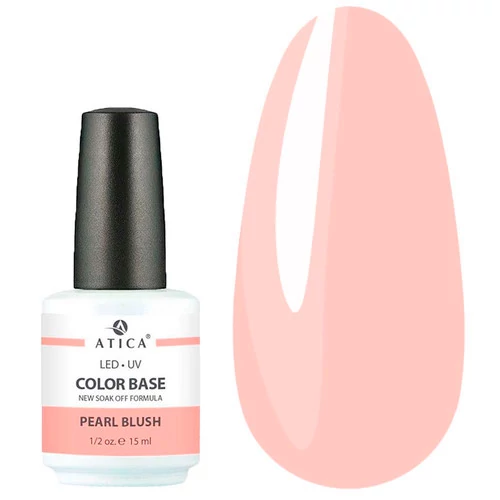 База для ногтей ATICA Color Base Gel Pearl Blush (soak off) персиковый 15 мл (89402) - Фото №1
