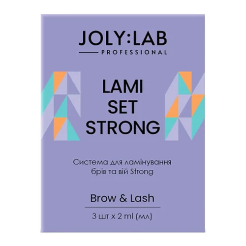Система JOLYLAB для ламинирования бровей и ресниц Strong 3 шт. х 2 мл - Фото №1