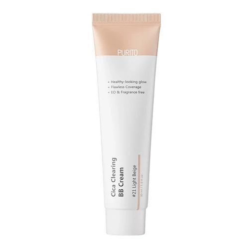 ВВ крем PURITO с экстрактом центеллы Cica Clearing BB Cream 21 Light Beige 30 мл (8809563100705) - Фото №1
