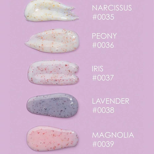 Акрил-гель DNKa Liquid Acrygel №0035 Narcissus без кисточки пастельно-желтый с сухоцветами 15 мл (LAD0035-15) - Фото №3